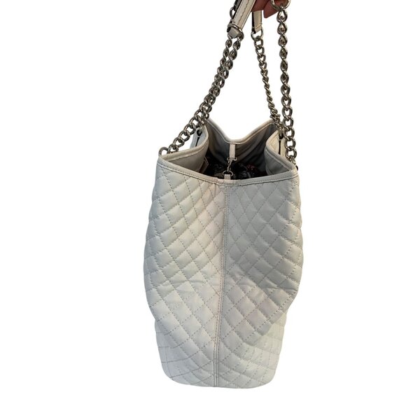 Coach Mewtro F32905 Quilted Leather Tote Bag With Chain Strap & Pockets O10723 - Picture 14 of 15